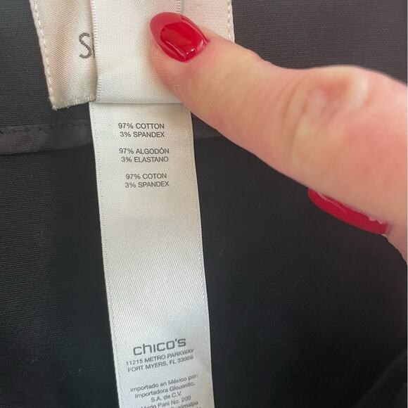 Chico’s So Slimming Sleek Black Crop Pants Sz 0.5 (US 6) EUC - Picture 5 of 5